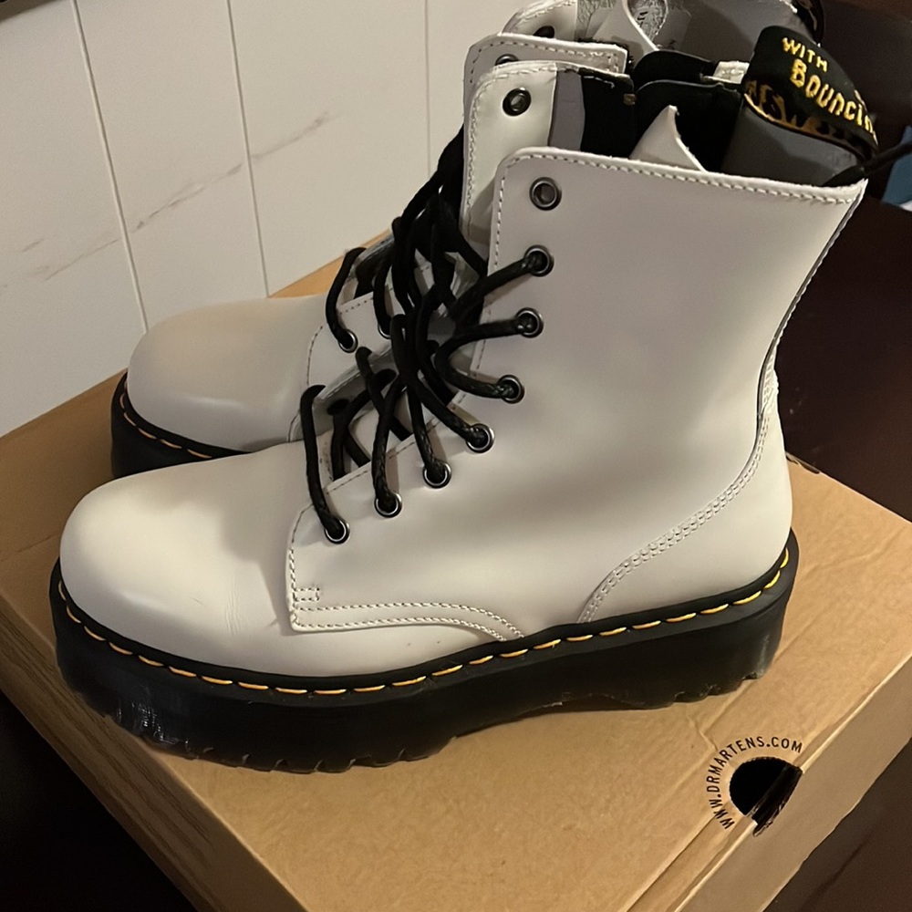 Dr. Martens Jadon White Boots